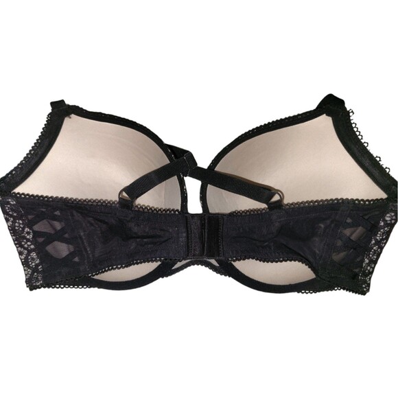 Victoria Secret Dream Angels 36D Push-up Bra black tan lace - Picture 3 of 6